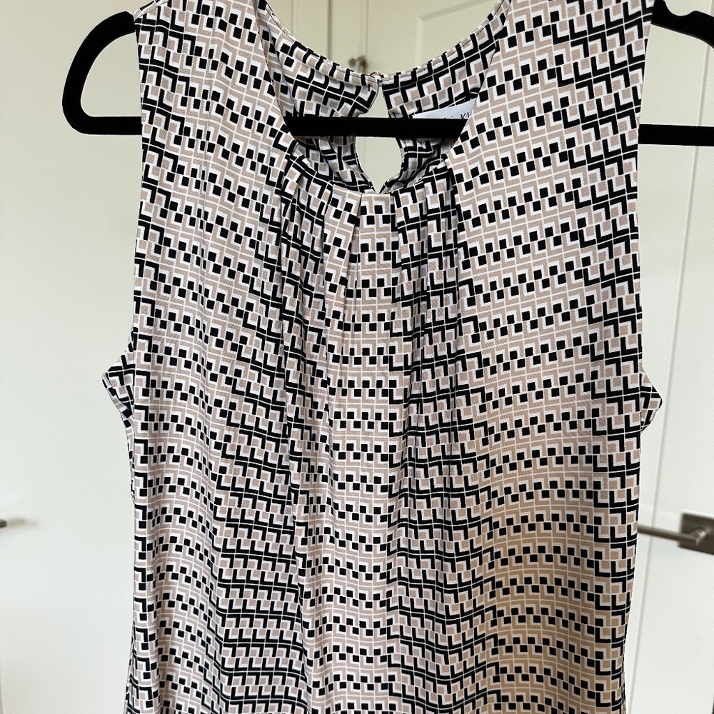 NWT Calvin Klein Blouse - Tan & Black